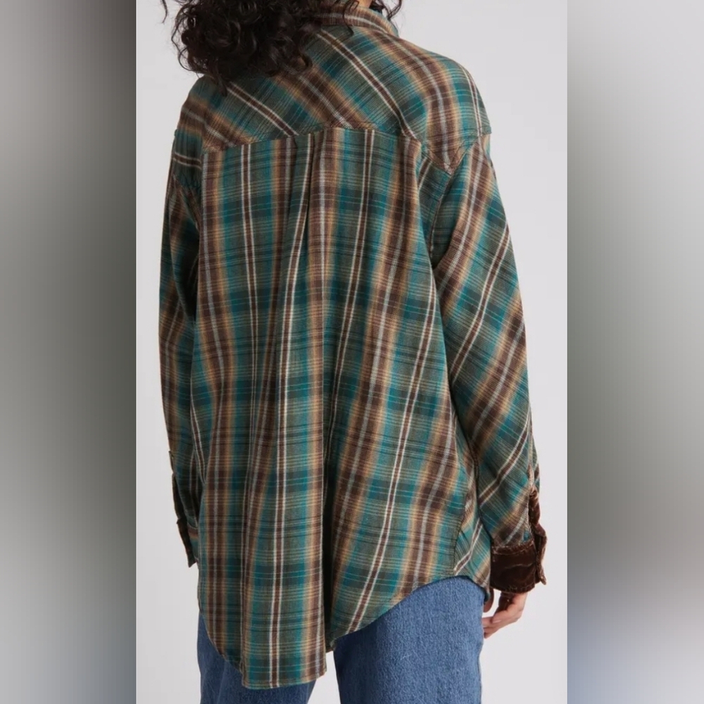 BDG Urban Outfitters Plaid Patchwork Shirt - Picture 2 of 16